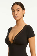 Load image into Gallery viewer, Eclipse Short sleeved Plunge Onepiece