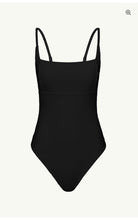 Load image into Gallery viewer, Spinnaker Square Neck one piece Black