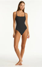 Load image into Gallery viewer, Spinnaker Square Neck one piece Black
