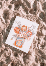 Load image into Gallery viewer, Flowers in honey tin- Aussie breakfast 40x50cm