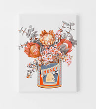 Load image into Gallery viewer, Flowers in honey tin- Aussie breakfast 40x50cm