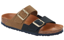 Load image into Gallery viewer, Arizona split midnight/mud green unbuckle leather - narrow