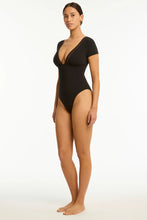 Load image into Gallery viewer, Eclipse Short sleeved Plunge Onepiece