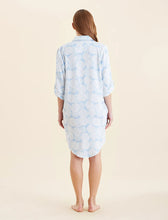 Load image into Gallery viewer, Snowball cosy pleat front nightshirt - winter blue