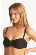 Load image into Gallery viewer, Spinnaker u bar bandeau and mid pant - black