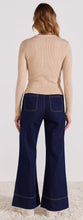 Load image into Gallery viewer, Alta collared knit top - beige
