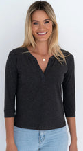 Load image into Gallery viewer, RUNAWAY RIB TEE - CHARCOAL