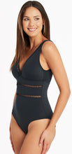 Load image into Gallery viewer, Lola shimmer cross front spliced one piece