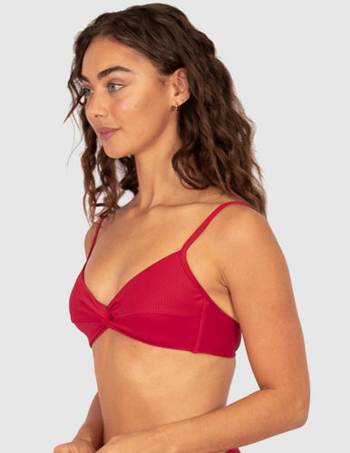 Rococco Twist Bralette + 80s Rio pant - CHERRY