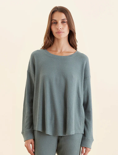 Super soft waffle top - Moss