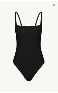 Spinnaker Square Neck one piece Black