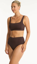 Load image into Gallery viewer, Infinity square neck bra top and panelled high waist pant - cocoa