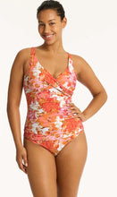 Load image into Gallery viewer, Daisy field Cross front singlet set - Coral