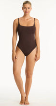 Load image into Gallery viewer, Infinity square neck bralette one piece - cocoa