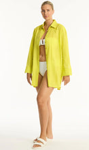 Load image into Gallery viewer, Heatwave cover up shirt - citron shimmer