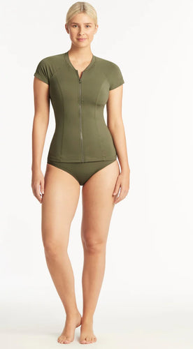 Essential Short sleeve Rash- Khaki