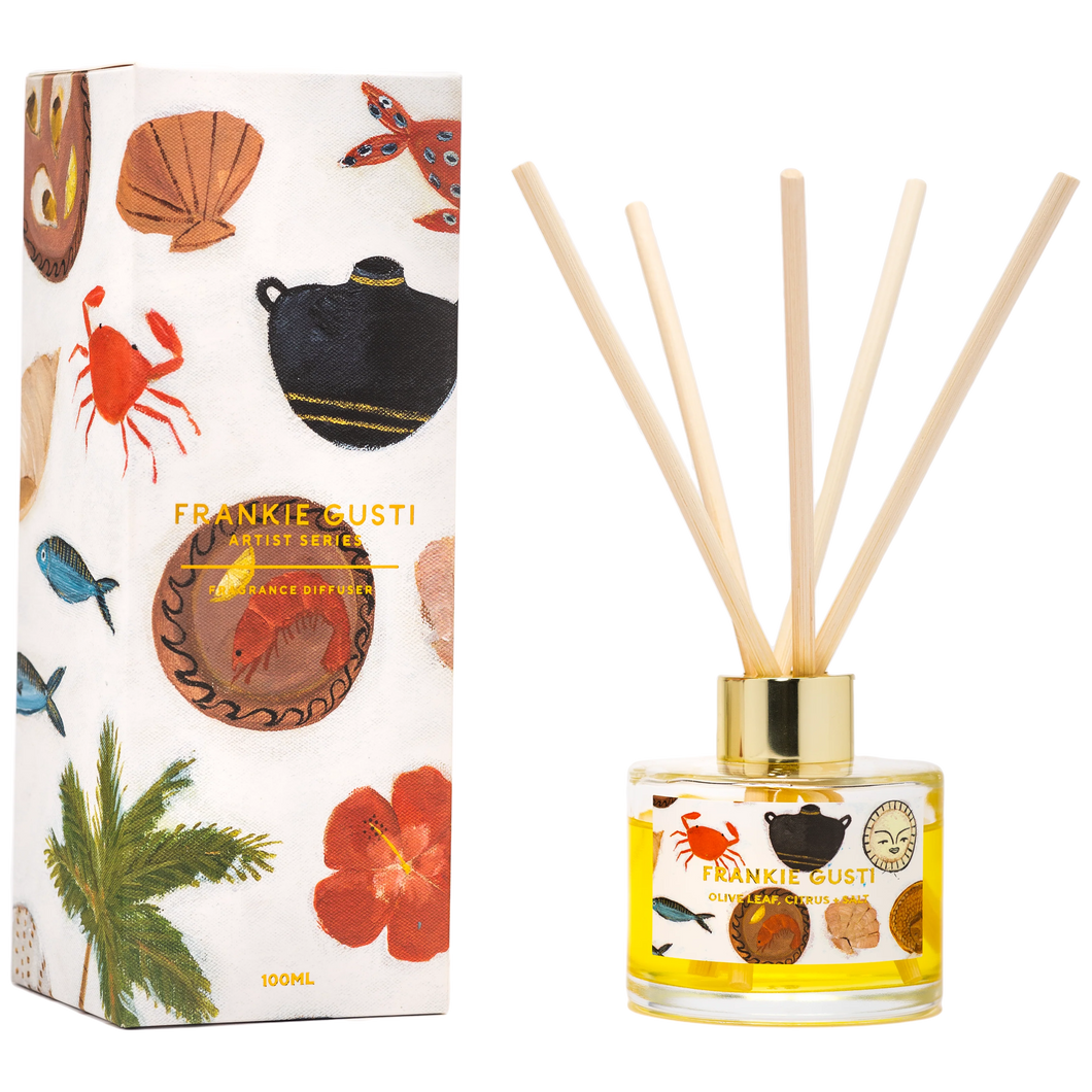 Frankie Gusti Art series Diffuser - Olive leaf, Citrus + Salt
