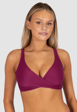 Load image into Gallery viewer, Rococco D.E Wrap bra + mid pant set - Berry
