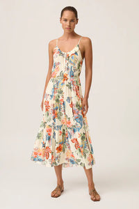 Marisol Frill Tiered Midi Dress