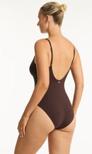 Load image into Gallery viewer, Infinity square neck bralette one piece - cocoa