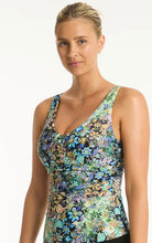 Load image into Gallery viewer, Wildflower tank style D/DD cup with high waist gathered side pant