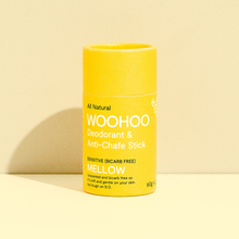 Load image into Gallery viewer, Woohoo Natural Deodorant &amp; Anti-Chafe Stick (Mellow) 60g