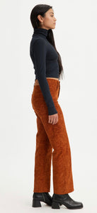 Ribcage straight ankle jeans-ginger bread