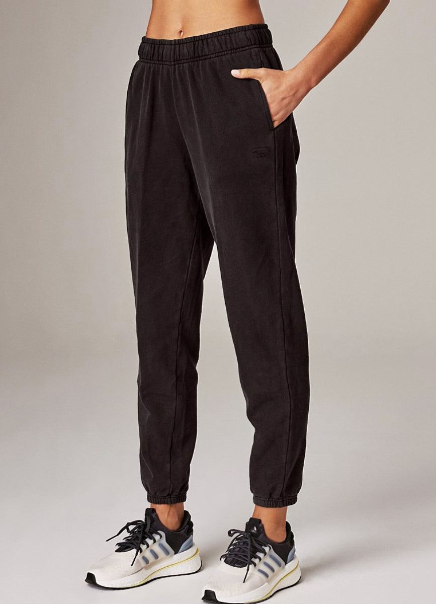 Ab waisted heritage track pant-black