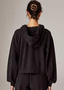 Heritage crop hoodie black