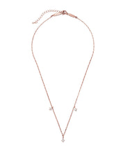 Load image into Gallery viewer, SHIMMERING PRECIOUS NECKLACE- ROSE GOLD- WHITE SAPPHIRE