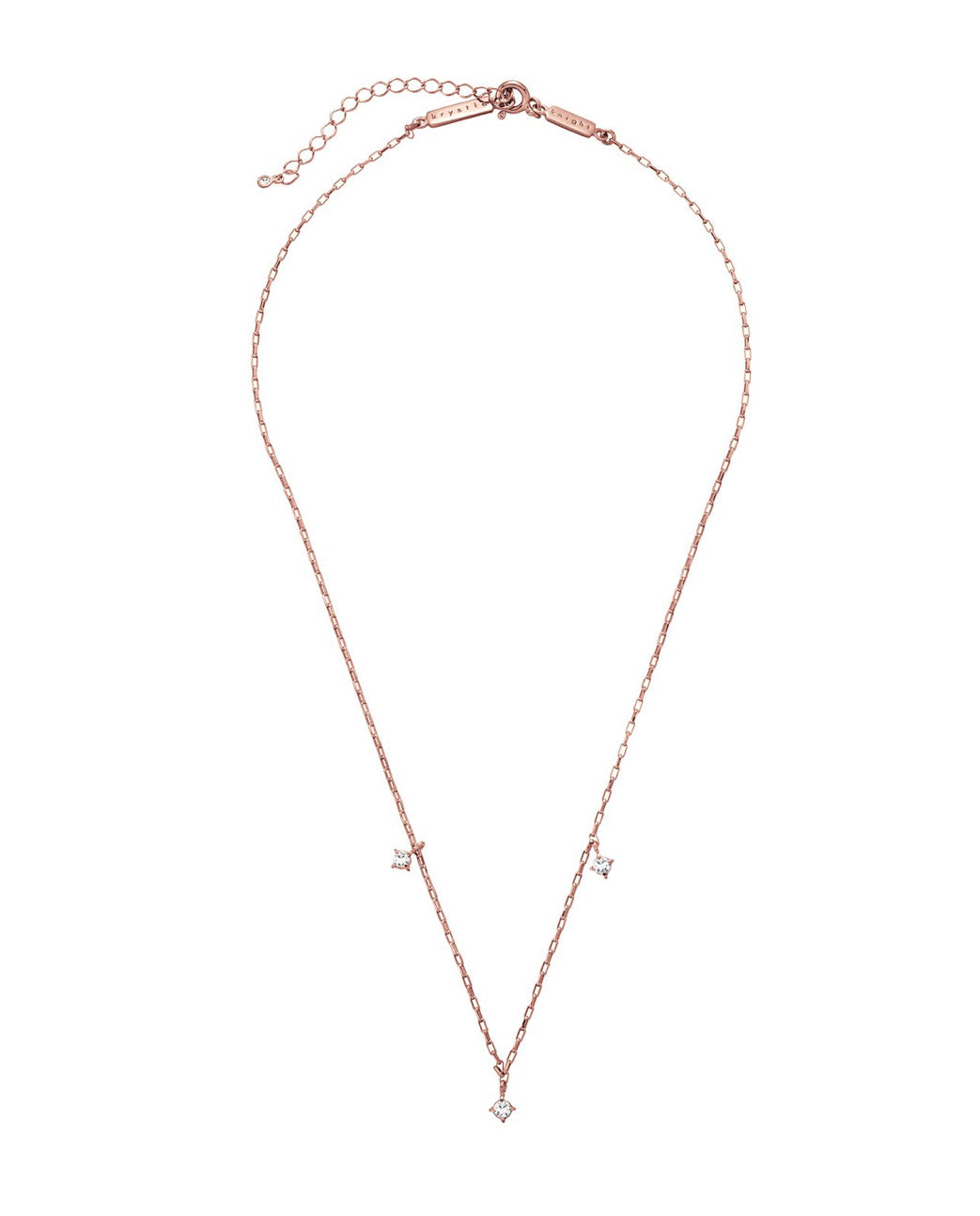 SHIMMERING PRECIOUS NECKLACE- ROSE GOLD- WHITE SAPPHIRE