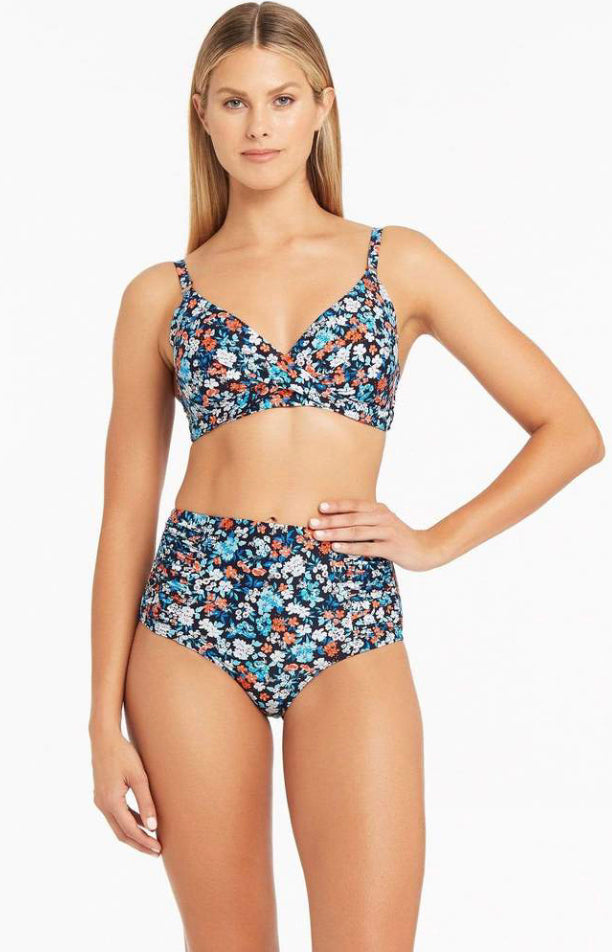 Marguerite Night sky Twist front, high waisted set