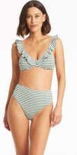Load image into Gallery viewer, Capri frill French bralette with high waist pant-khaki