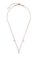 Load image into Gallery viewer, SHIMMERING SEMI PRECIOUS NECKLACE- AQUA MARINE- ROSE GOLD