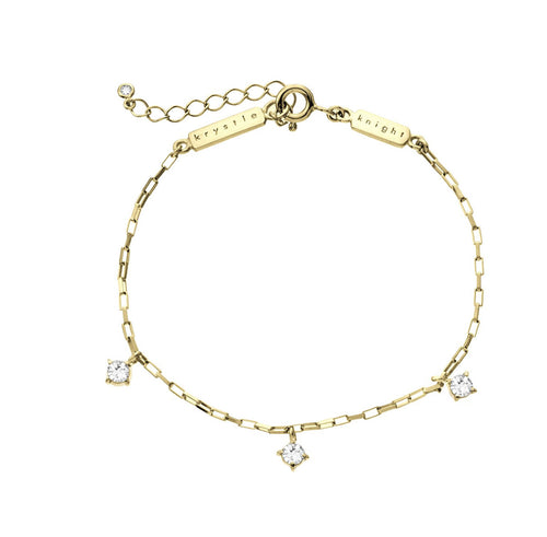 SHIMMERING PRECIOUS BRACELET- WHITE SAPPHIRE- GOLD