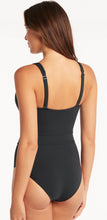 Load image into Gallery viewer, Lola shimmer spliced plung one piece-charcoal