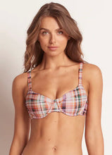 Load image into Gallery viewer, PICNIC CHECK BALCONETTE BRA AND HIGH WAISTED PANTS