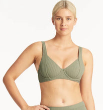 Load image into Gallery viewer, Vesper C/D cup with underwire and retro high waist pant-sage