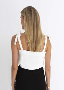 CUTE AS A BUTTON TOP-IVORY